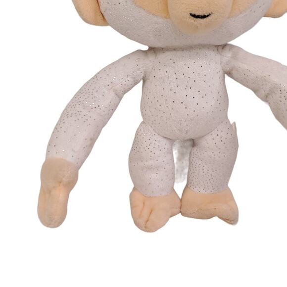 Fingerlings White Plush Monkey Sparkles Glitter 9" Posable Arms Stuffed Animal - Picture 3 of 11